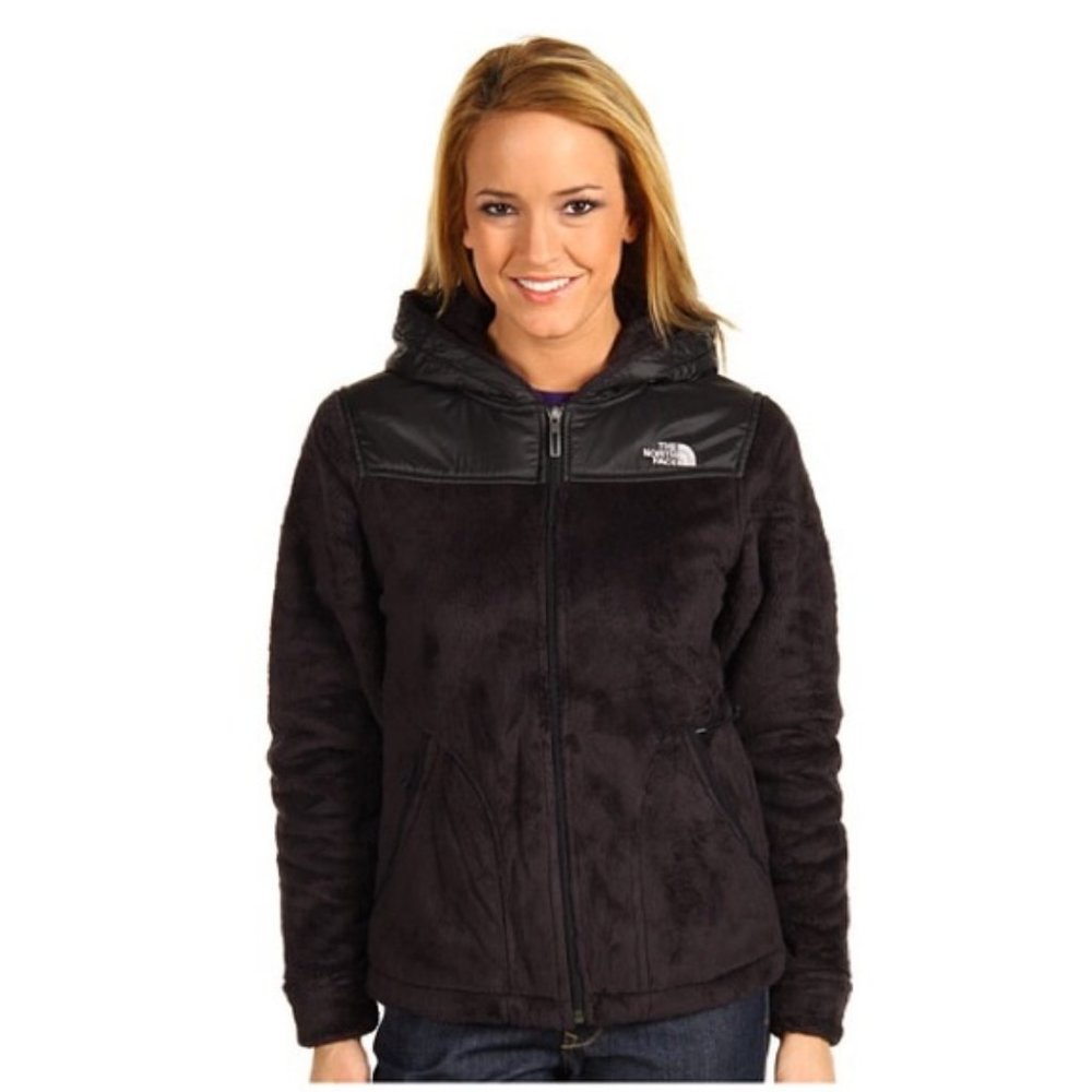The North Face Oso Hooded Silken Fleece Full Zip Jacket Black S
